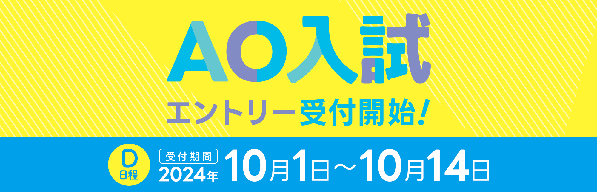 D日程の受付期間は2024年10月1日から10月14日まで